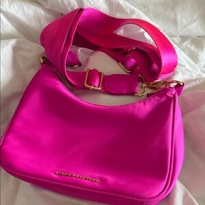 Stoney Clover Lane Magenta Curved Crossbody Bag